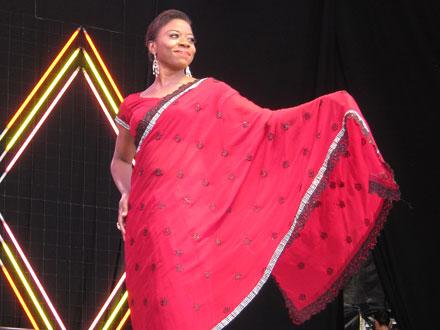 Model twirling on the runway